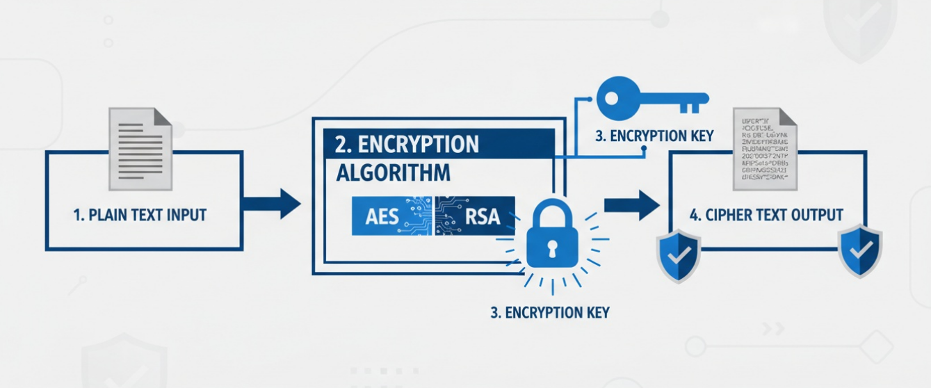 Workflow diagram for encryption process
