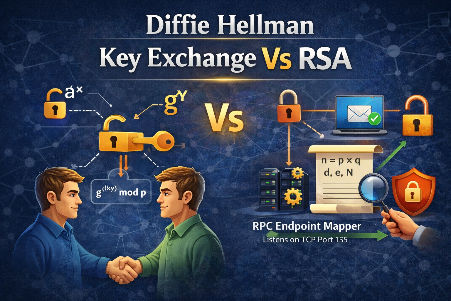 Diffie-Hellman Key Exchange vs RSA: A Modern Cryptographic Comparison